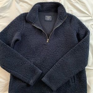 Navy Blue Sherpa